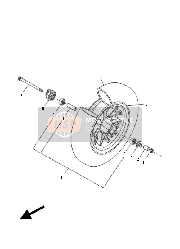 Yamaha CW50 2011 Front Wheel for a 2011 Yamaha CW50